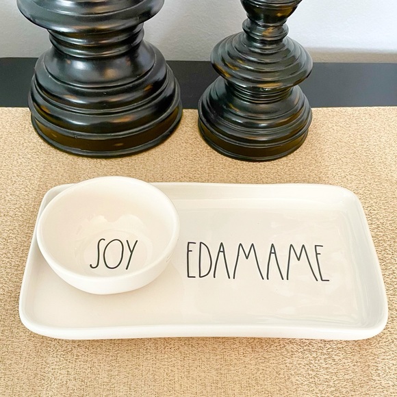 🆕Rae Dunn Ceramic SOY AND EDAMAME Plate - Picture 1 of 4